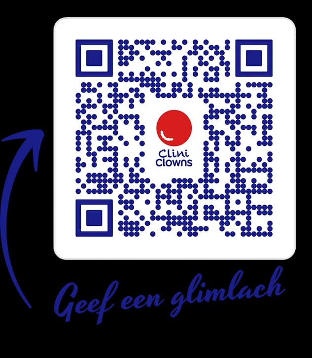 QR-code voor een donatie aan CliniClowns